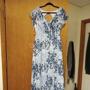 Azazie Rylee blue abstract floral